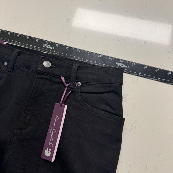 Gloria Vanderbilt Amanda Rosette Jeans Womens 6 Black Straight Leg D24067RS-BKRW - Picture 7 of 8